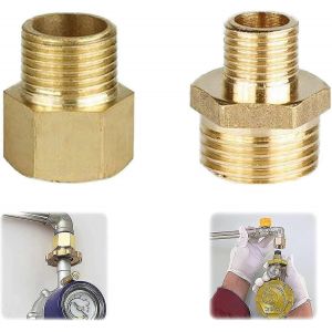 Adaptateur de gaz Adaptateur de tuyau de gaz en cuivre Adaptateur de raccordement de bouteille de gaz Adaptateur de gaz 1/2 à 1/4,3/4 Raccord de raccordement pour réchauds à gaz,réchauds de camping, - Neuf