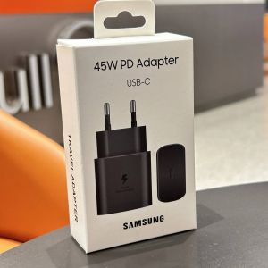 Chargeur Pd 45w,Charge Super Rapide Pour Galaxy S25 Ultra Plus S24 S23 S22 A56 A55 A36,Adaptateur Ue,Câble De Type C 5a--Eu Black - Neuf