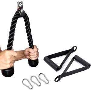 Corde Triceps Musculation Tricep Rope Set, Corde Triceps Avec Poignée Puissante Et Mousqueton À Mousqueton, Haute Intensité, Bon Effet D'entraînement Pour Les D'entraînement En For[Ela710072] - Neuf