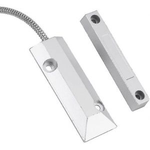 Capteur de contact magn&eacute;tique filaire pour portes et fen&ecirc;tres &iquest; Interrupteur d'alarme de s&eacute;curit&eacute; durable en alliage de zinc pour maison et garage - Neuf