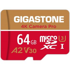 TIANYI-Carte M&eacute;moire 64 Go 4K Cam&eacute;ra Pro, Compatible avec GoPro Drone Switch, Vitesse 95 Mo/s. pour 4K Vid&eacute;o, A2 U3 V30 Carte Micro SDXC avec Adaptateur SD. - Neuf