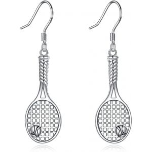 Bijoux Tennis Argent Sterling Raquette Tennis Collier Pendentif/Bracelet/Boucle D'oreille Cadeaux Sport Pour Femme Homme Fille Gar&ccedil;on - Neuf