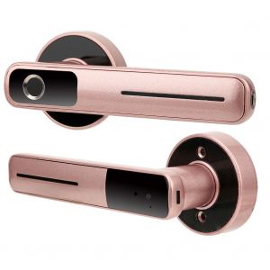 Serrure de porte electronique de securite biometrique intelligente d'interieur en alliage d'aluminium, ouverture a droite - Neuf