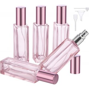 Vaporisateur Parfum,Vaporisateur de Sac Rechargeable,5 Pièces Atomiseur Parfum Vide 20ml,Vaporisateur de Parfum de Sac à Main,Recharge Parfum pour Date,Vacances(Rose) - Neuf