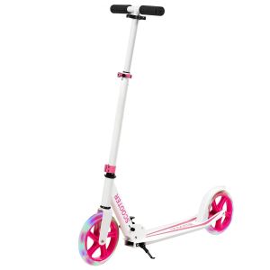Trottinette Enfant Pliable Avec Guidon R&eacute;glable 88 X 35 X 96 Cm Pour Balades Confortables Et S&eacute;curis&eacute;es En Aluminium Rose Helloshop26 20_0014595 - Neuf