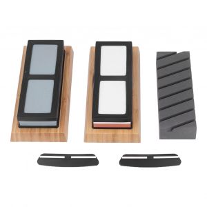 Xyong Kit De Pierre A Aiguiser Double Face, Ensemble Combine D'affutage Et De Polissage Avec Base De Guidage D'angle - Neuf
