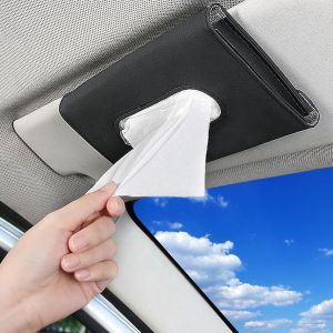 Distributeur de mouchoirs noir pour pare-soleil de voiture - Neuf