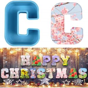 Kalanka-Moule En Silicone 3d Avec Grandes Lettres De L'alphabet Pour R&eacute;sine Ou P&acirc;tisserie En Forme De Lettre C 15,2 Cm-Kalanka - Neuf