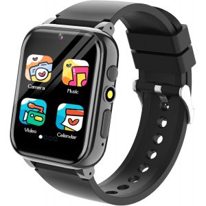 26 Jeux Montre Connect&eacute;e Enfant Avec Carte De Formation, Livre Audio, Cam&eacute;ra, Musique, Podom&egrave;tre Calories R&eacute;veil, Papier Peint Multiple Montre Connect&eacute;e Enfant Cadeau Fille Gar&ccedil;on [MON8300662] - Neuf