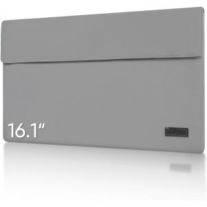 acdsgd-Sac d'ordinateur 16.1"", Cuir PU, mat&eacute;riau et Base imperm&eacute;ables, Doublure Douce, Fermeture magn&eacute;tique Solide, Rangement Enroulable, Facile &agrave; Transporter (Gris) - Neuf