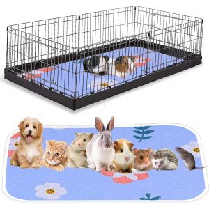 Tapis Absorbant R&eacute;utilisable Et Lavable Pour Cage De Cochon D'inde,Lapin,Hamster,Chinchillas Pour Petits Animaux,Chien,Chat,Accessoire Pour Cochon D'inde - Neuf