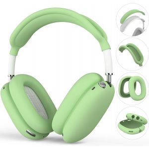 Coque en Silicone Compatible avec Apple AirPods Max 2020, Anti-Rayures, Coque/Coque d'oreillette/Couvercle de Bandeau pour AirPods Max, &eacute;tui de Protection pour Apple Airpod Max,Vert Matcha - Neuf