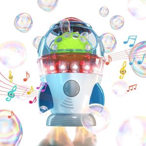 Rocket Automatic Bubble Machine 10000 Bubbles/Min with Lights and Music for Kids Indoor Outdoor Wedding Birthday Party - Neuf