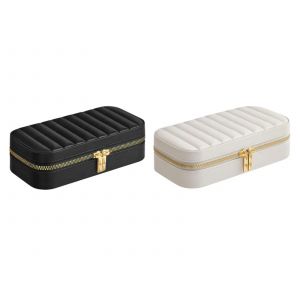 Organisateur de bijoux de voyage avec miroir - Lot de 2 - Neuf