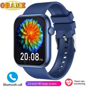 Montre intelligente QX7 Ultra hommes nouveau bracelet &eacute;tanche accessoires avec &eacute;cran tactile Bluetooth appel fr&eacute;quence cardiaque cadeaux pour Xiaomi 2025 Blue QX7 - Neuf