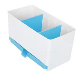 Hjlian Egouttoir De Cuisine Lavable Separe, Boite De Rangement Pour Cuilleres Et Baguettes (Bleu) - Neuf