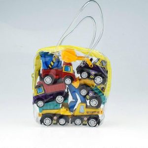 6Pcs Pull Back Car Toys Mobile Machinery Shop Construction Vehicle Fire Truck Taxi Model Baby Mini Cars Gift Children Toys GYH Toy Cars-6 voitures de chantier - Neuf