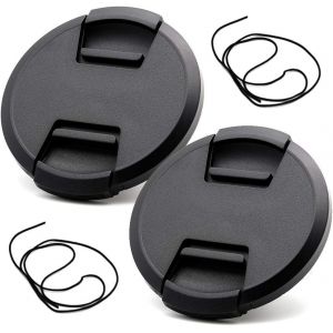 KAL-Lot De 2 Bouchons D'Objectif À Clipser 77 Mm Pour Objectif 24-105 Mm Pour Canon Eos R6 R6M2 R6Ii R5M2 R5Ii, Pour Objectif Nikkor 24-120 Mm Pour Nikon Z6Iii Z8, Pour Objectif Fe 24-105 Mm Pour Son - Neuf