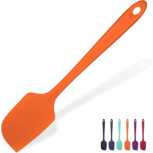 Kal-Grande Spatule En Silicone: 315¿ Résistant À La Chaleur Maryse Grattoir Flexible Et Antiadhésif, Ustensile De Cuisine Pour La Cuisson Pour Mélanger Remuant Raclant (29cm, Orange) - Neuf