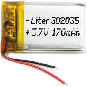 Batterie 302035 LiPo 3.7V 170mAh 0.629Wh 1S 5C Liter Energy Battery pour l'électronique Rechargeable Téléphone Portable Smartwatch GPS-Ne Convient Pas à la Radiocommande 37x20x4mm (170mAh|302035) - Neuf