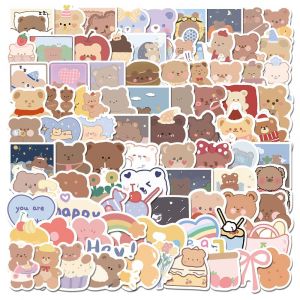 Lot De 102 Autocollants Graffitis Motif Petit Ours Pour Ordinateur Portable, Voiture, Moto, Vélo, Casque, Skateboard, Guitare, Bouteille D'eau, Décoration Tendance - Neuf