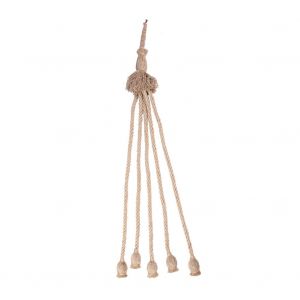 HJLIAN Lampe suspendue retro vintage de 1,5 m a 5 tetes E27 85-265 V, luminaire de plafond a filament en corde de chanvre - Neuf