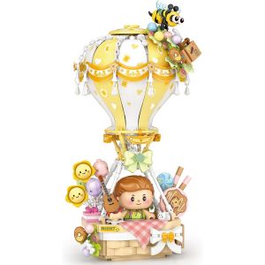 KALWL-Ensemble De Blocs De Construction En Montgolfi&egrave;re-Collection Fantasy Dream Journey-Briques De Construction-D&eacute;coration De La Maison (Bonbons) - Neuf