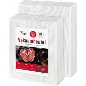 100 Sachets Sac Sous Vide Alimentaire, Sac Sous Vide Gaufr&eacute; 15x25 /20x30 Cm (50 Sachets Chacun), Peut &Ecirc;tre Congel&eacute; Et Cuit &Agrave; Haute Temp&eacute;rature, Sans Bpa, Certifi&eacute;s De Qualit&eacute; Alimentaire - Neuf