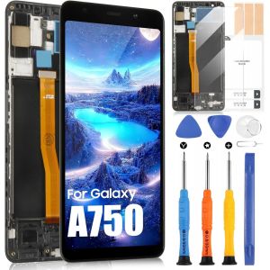 Pour Samsung Galaxy A7 2018 Lcd &Eacute;cran Pour Galaxy A7 2018 A750 Sm-A750 A750f A750fn Remplacement De &Eacute;cran Pour Galaxy A7 2018 Ecran Tactile Digitizer Full Assembly Avec R&eacute;paration Kit(Noir) - Neuf