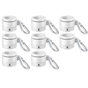 8pcs Anneaux De M&acirc;t De Drapeau En Plastique Avec Roulements Anneau De Montage De Drapeau Anti-Emballage Rotatif &Agrave; 360 Degr&eacute;s Pour M&acirc;t De Drapeau De 0,76 &Agrave; 1,0 Po,B - Neuf