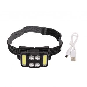 Lampe Frontale K362 Cob, Projecteur Leger, Rechargeable Par Usb, A Induction, Pour Cyclisme, Peche, Camping - Neuf
