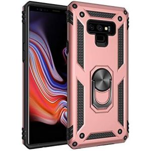 Kal-Coque Samsung Galaxy Note 9, Avec Anneau Support, Coque Etui Housse Galaxy Note 9 Antichoc Militaire [Tough Armor] Heavy Duty Shock Proof Protective Housse Pour Galaxy Note 9- Rose Or - Neuf