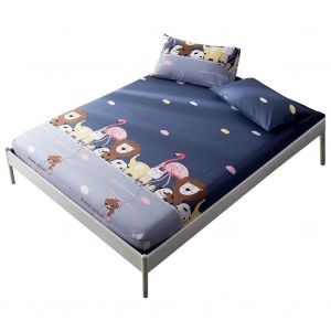 Hjlian Drap-Housse En Coton Imprime Animal De Dessin Anime Pour Lit Double, Queen Size Et King Size (N¡Ã 2) - Neuf