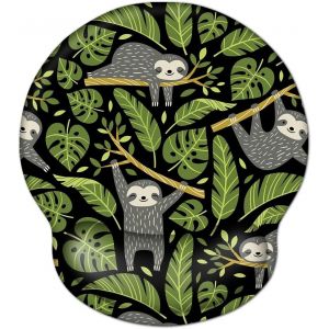 Mouse Pad with Gel Cushion and Wrist Rest-Sloth Design - Neuf