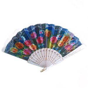 Promotion ! &Eacute;ventail Cr&eacute;ateur 'carmen' Bleu (Fleurs) - 23 Cm - Neuf