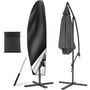 Letnerny-Housse Parasol Deporte Avec Perche T&iquest;&iquest;Lescopique, Housse De Protection Pour Parasol En Tissu Oxford 210d , Imperm&iquest;&iquest;Able, Coupe-Vent, Anti-Uv ,Pour Parasol De Jardin Exterieur , 265 X 40/70/50 - Neuf