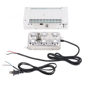 XYONG Brumisateur ultrasonique a 6 tetes, circuit independant, en acier inoxydable 304, pour etang, prise americaine 100-240 V - Neuf