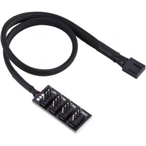 Répartiteur Ventilateur Pc À 4 Broches-Vers Mâle Pwm Fan Hub Câble D'Alimentation Du Ventilateur Pc Cooling 38Cm Connecteur Multi-Répartiteur Câble D'Extension De Ventilateur À 4 Broches/3 Broches - Neuf