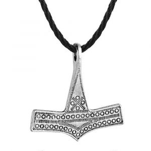 Thor Marteau Mjolnir Trinity Noeuds Corbeau Et Loup Amulette Talisman Pendentif Wicca Pa&iuml;en Bijoux Viking Collier - Neuf