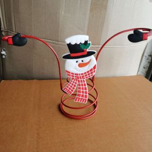 Bonhomme de neige D&eacute;corations de No&euml;l, bouteilles de vacances de No&euml;l et porte - verres, bouteilles de p&egrave;re No&euml;l, Bonhomme de neige, 1 bouteille de vin et 2 gobelets - Neuf