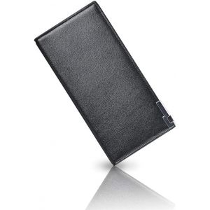 TRAHOO-PU Portefeuille long en Cuir pour Homme, Ultra Mince Bourse de Pochette Porte Monnaie Fermeture &agrave; Glissi&egrave;re Porte-Cartes Organiseur Grande Capacit&eacute; - Neuf