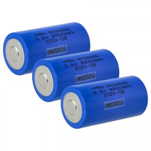 vhbw 3x Piles au lithium ER26500 (Size C) - Piles primaires (8500mAh, 3,6V, Li-SOCl2) - Neuf
