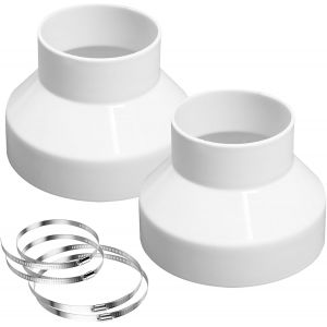 2 Réducteur pour Ventilation, Réducteur de Conduit de 100 mm à 75 mm, Adaptateur de Conduit, pour Système de Conduit de Ventilation à Tuyau Rond de Ventilation - Neuf