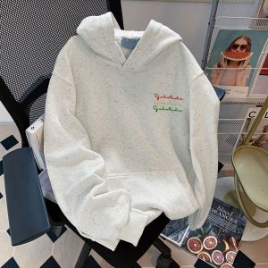 Sweats Femme Automne Et Hiver Avec Velours Et Broderies Épaisses Fleurs, Manteau Ample Mi-Long Avec Capuche, Hauts Femme - Neuf