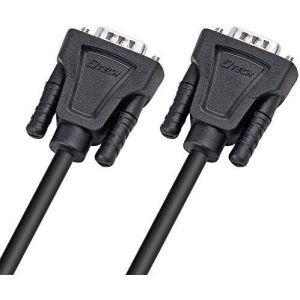 KALANKA-DTECH Câble série DB9 vers DB9 RS232 mâle vers mâle zéro modem croisé TX RX pour communication de données (5 m, noir) - Neuf