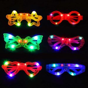 Jouets clignotants à LED,6 pièces Lunettes à LED,Jouets lumineux à LED,Jouets lumineux à LED,Jeux d'anniversaire à LED - Neuf