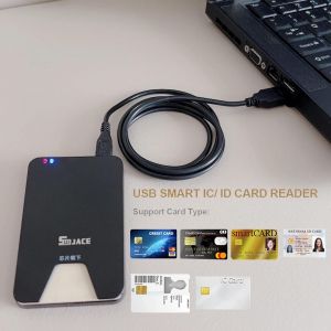 Lecteur de carte à puce USB pour carte bancaire IC/ID lecteur de carte EMV pour Windows 8 10 USB-CCID ISO 7816 lecteur électronique Dni carte d'identité espagnole - Neuf
