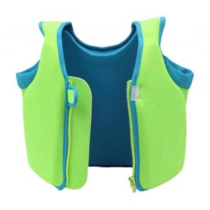 Gilet De Natation Ajustable Pour Enfants, Aide À La Natation Avec Fermeture Éclair Pour Filles De 4 À 12 Ans, Débutantes En Piscine, Vert, Taille Xl - Neuf