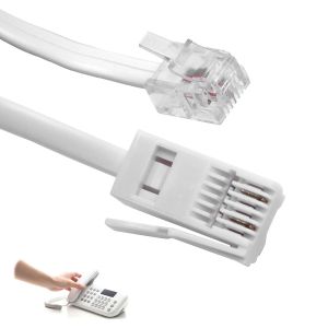 C&acirc;ble T&eacute;l&eacute;phonique Bt Vers Rj11 De 3 M Pour Modem Adsl, Prise T&eacute;l&eacute;phonique, C&acirc;ble Haut D&eacute;bit M&acirc;le &Agrave; 2 Broches, C&acirc;ble D'Extension 6P2C Pour Modem Fixe Britannique, T&eacute;l&eacute;copieur, Ligne Commut&eacute;e, - Neuf