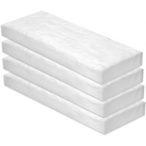 Lot de 4 rouleaux de laine de c&eacute;ramique pour bio&eacute;thanol, 300x100x25mm - &Eacute;ponge pour chemin&eacute;e, ouate de verre et &eacute;ponge en c&eacute;ramique pour br&ucirc;leur &agrave; bio&eacute;thanol, accessoire pour chemin&eacute;e &agrave; &eacute;thanol - Neuf